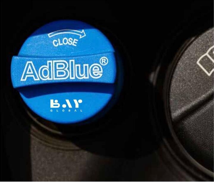 Araç üzerindeki AdBlue dolum kapağı ve BAY GLOBAL markası